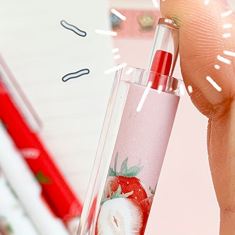 6 kom 0,5 mm Sweet Strawberry uvlačive neutralne olovke - savršene za pisanje i slikanje