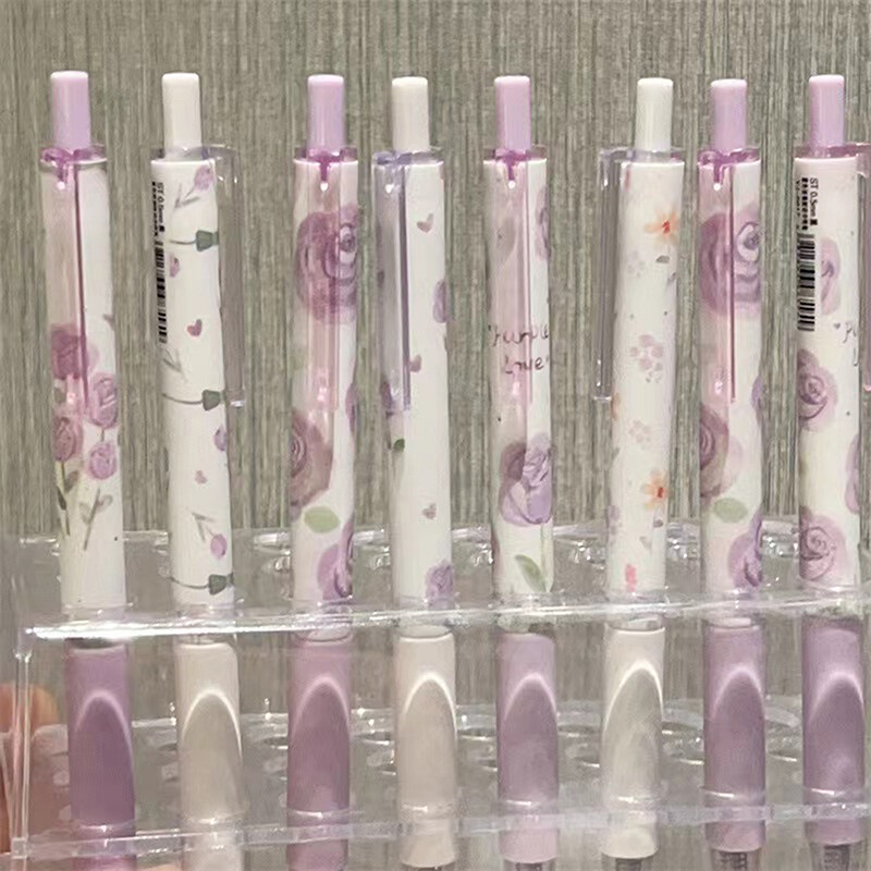 6kom modne Kawaii Rose glatke gel olovke za pisanje, kreativne, brzosušeće, neutralne olovke, estetski uredski pribor