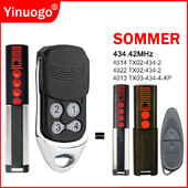 SOMMER 434.42MHz TX03 434 4 XP tālvadības vārti SOMMER 4013 TX03-434-4-XP 4014 TX02-434-2 4022 TX02-434-2 Garāžas durvju atvērējs