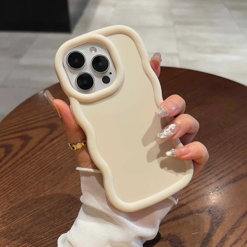 Luksuzna telefonska torbica s valovitim uzorkom u boji slatkiša za iPhone 11 12 13 14 15 16 Pro Max X Xs XR Max 7 8 Mekana silikonska maska otporna na udarce