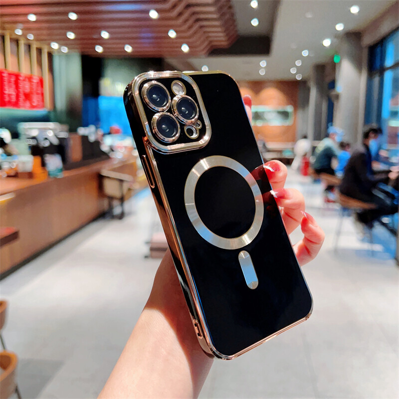 Luksuzna galvanizirana magnetska Magsafe futrola za bežično punjenje za iPhone 11 12 13 15 16 Pro Max 14 Plus silikonska maska otporna na udarce