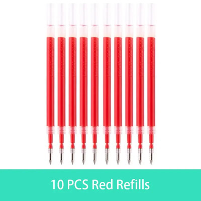 Ištraukiamas gelio rašiklio rinkinys 0,5 mm juodas/raudonas/mėlynas didelės talpos rutulinio rašiklio rankena, keičiama pildoma strypo mokykliniai biuro reikmenys