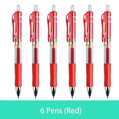 Ištraukiamas gelio rašiklio rinkinys 0,5 mm juodas/raudonas/mėlynas didelės talpos rutulinio rašiklio rankena, keičiama pildoma strypo mokykliniai biuro reikmenys