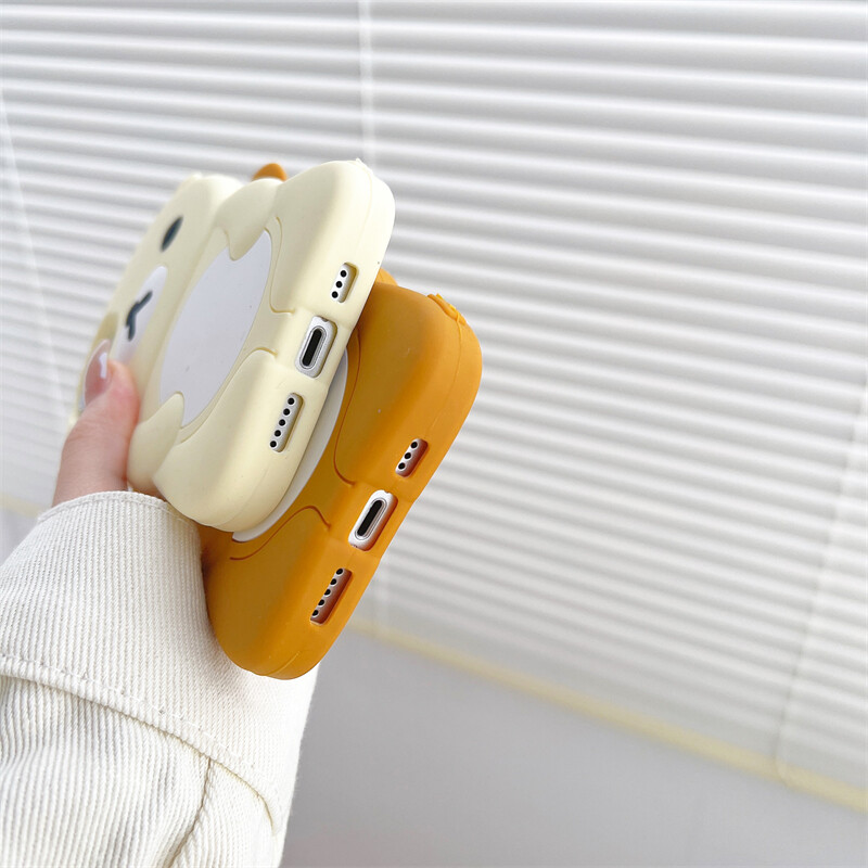 Slatka 3D crtana Rilakkuma Bear telefonska maska za iPhone 16 promax 15 14 13 12 11 Pro Max Xs XR 6 7 8 Plus SE mekana silikonska maska