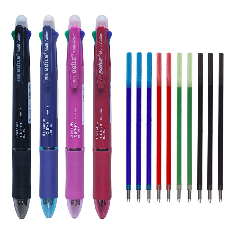 5 viename ištrinamas gelio rašiklis 0,7 mm juodas mėlynas raudonas žalias kelių spalvų gelio rašiklis 0,5 mm Kawaii pieštukas mokyklos biuro raštinės reikmenys