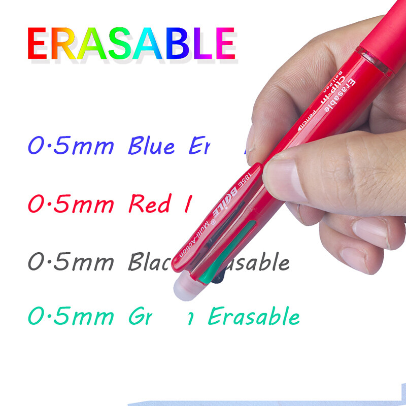 5 viename ištrinamas gelio rašiklis 0,7 mm juodas mėlynas raudonas žalias kelių spalvų gelio rašiklis 0,5 mm Kawaii pieštukas mokyklos biuro raštinės reikmenys