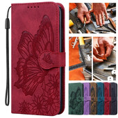 Leptir kožna torbica za telefon za Samsung Galaxy S24 FE S23 Ultra S22 S21 Plus S24FE 5G Držač kartice Hasp Wallet Bags Flip Cover