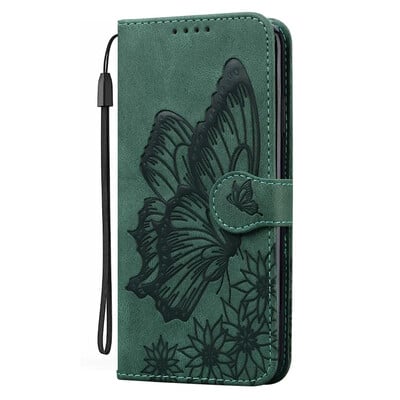 Leptir kožna torbica za telefon za Samsung Galaxy S24 FE S23 Ultra S22 S21 Plus S24FE 5G Držač kartice Hasp Wallet Bags Flip Cover
