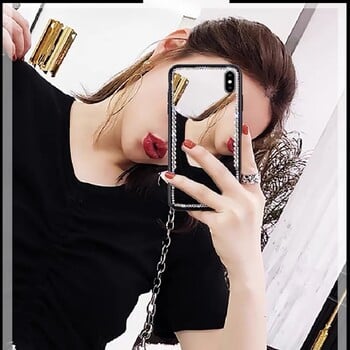 Μόδα Diamond Mirror Δαχτυλίδι θήκη τηλεφώνου για Samsung Galaxy S23 S22 Plus s22u s21fe s20fe s20 plus s21 ultra πίσω κάλυμμα