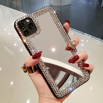 Μόδα Diamond Mirror Δαχτυλίδι θήκη τηλεφώνου για Samsung Galaxy S23 S22 Plus s22u s21fe s20fe s20 plus s21 ultra πίσω κάλυμμα