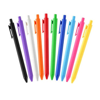 Kawaii Kaco 10 Colors Gel Pens канцелярия 0,5mm Μαύρο/έγχρωμο μελάνι Caneta Retractable Stationery Ομαλή γραφή για περιοδικά