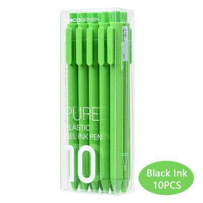 Kawaii Kaco 10 Colours Gel Pens канцелярия 0.5MM Black/Color ink Caneta Retractable Stationery Smooth Writing for Journals