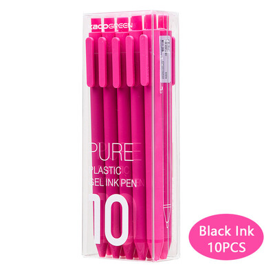 Kawaii Kaco 10 Colours Gel Pens канцелярия 0.5MM Black/Color ink Caneta Retractable Stationery Smooth Writing for Journals