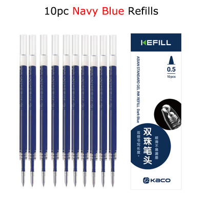 Kawaii Kaco 10 Colours Gel Pens канцелярия 0.5MM Black/Color ink Caneta Retractable Stationery Smooth Writing for Journals