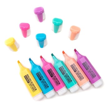 6 Χρώμα/Σετ Kawaii Oblique Highlighters Μεγάλης χωρητικότητας Student Έγχρωμο Ματ Φθορίζον Σημείωμα PenHick Markers