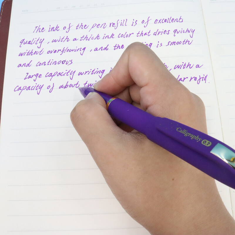 4 vnt. Violetinis Rollerball Pen greitai džiūstantis purpurinis tušinukas Business Signature Kanceliarinis rašiklio antgalis 1,0 mm, 0,7 mm lygus