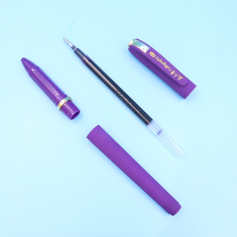 4 vnt. Violetinis Rollerball Pen greitai džiūstantis purpurinis tušinukas Business Signature Kanceliarinis rašiklio antgalis 1,0 mm, 0,7 mm lygus
