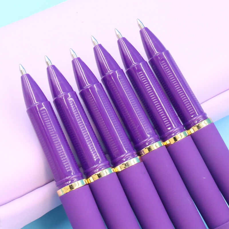 4 vnt. Violetinis Rollerball Pen greitai džiūstantis purpurinis tušinukas Business Signature Kanceliarinis rašiklio antgalis 1,0 mm, 0,7 mm lygus