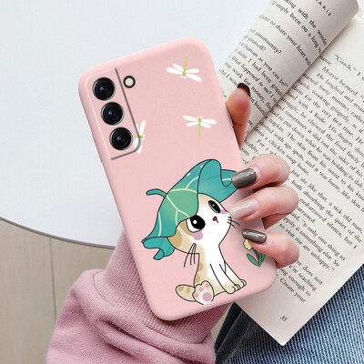 Θήκη για Samsung Galaxy S22 S 22 Plus Ultra κάλυμμα τηλεφώνου Cute Cartoon Candy Painted Soft TPU Coque For Samsung S22 S22+ Funda