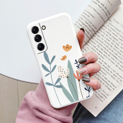 Θήκη για Samsung Galaxy S22 S 22 Plus Ultra κάλυμμα τηλεφώνου Cute Cartoon Candy Painted Soft TPU Coque For Samsung S22 S22+ Funda