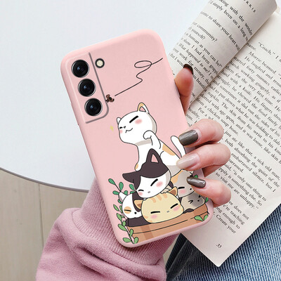 Θήκη για Samsung Galaxy S22 S 22 Plus Ultra κάλυμμα τηλεφώνου Cute Cartoon Candy Painted Soft TPU Coque For Samsung S22 S22+ Funda