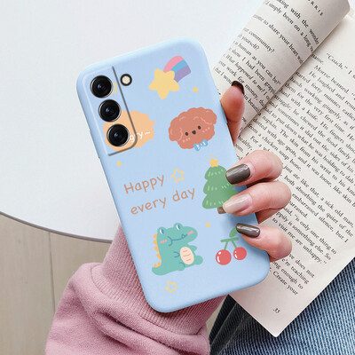 Θήκη για Samsung Galaxy S22 S 22 Plus Ultra κάλυμμα τηλεφώνου Cute Cartoon Candy Painted Soft TPU Coque For Samsung S22 S22+ Funda