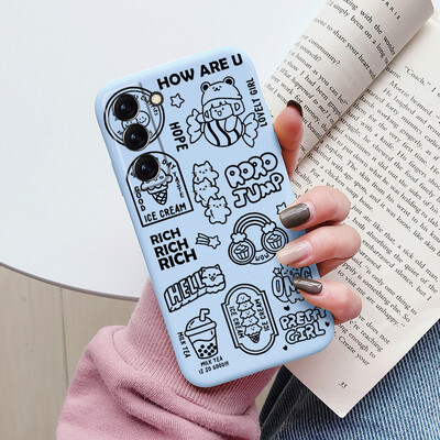 Θήκη για Samsung Galaxy S22 S 22 Plus Ultra κάλυμμα τηλεφώνου Cute Cartoon Candy Painted Soft TPU Coque For Samsung S22 S22+ Funda