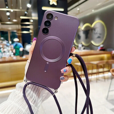 Magnetna navlaka za Samsung Galaxy S24 S23 S22 S21 Note 20 Ultra 10 S20 FE Plus mekana silikonska navlaka za Magsafe poklopac