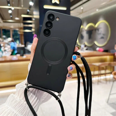 Magnetna navlaka za Samsung Galaxy S24 S23 S22 S21 Note 20 Ultra 10 S20 FE Plus mekana silikonska navlaka za Magsafe poklopac