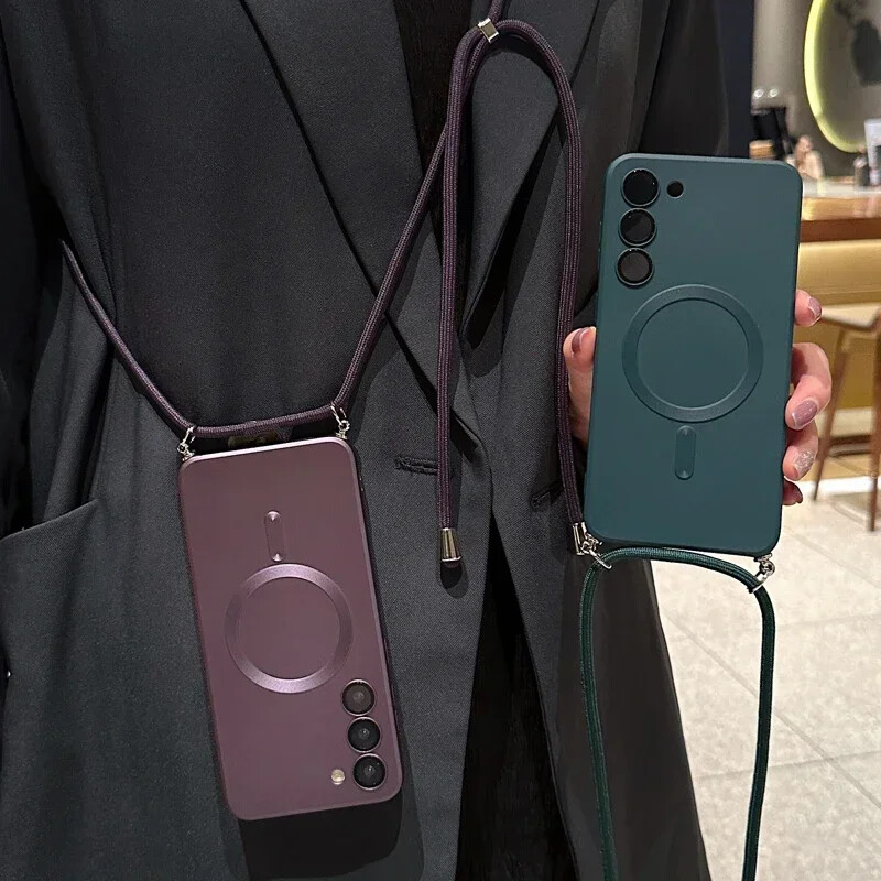 Magnetna navlaka za Samsung Galaxy S24 S23 S22 S21 Note 20 Ultra 10 S20 FE Plus mekana silikonska navlaka za Magsafe poklopac