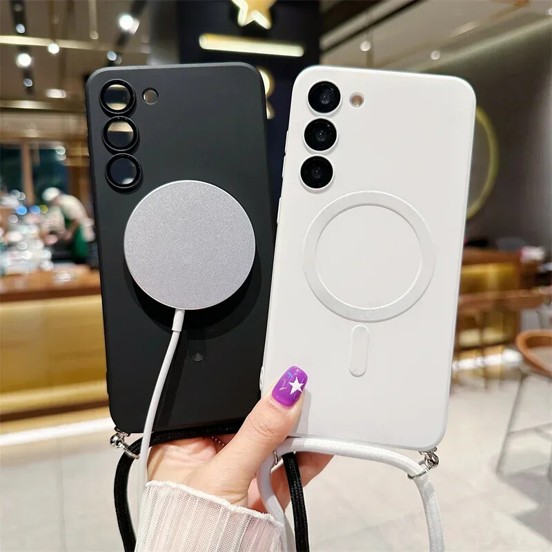 Magnetna navlaka za Samsung Galaxy S24 S23 S22 S21 Note 20 Ultra 10 S20 FE Plus mekana silikonska navlaka za Magsafe poklopac