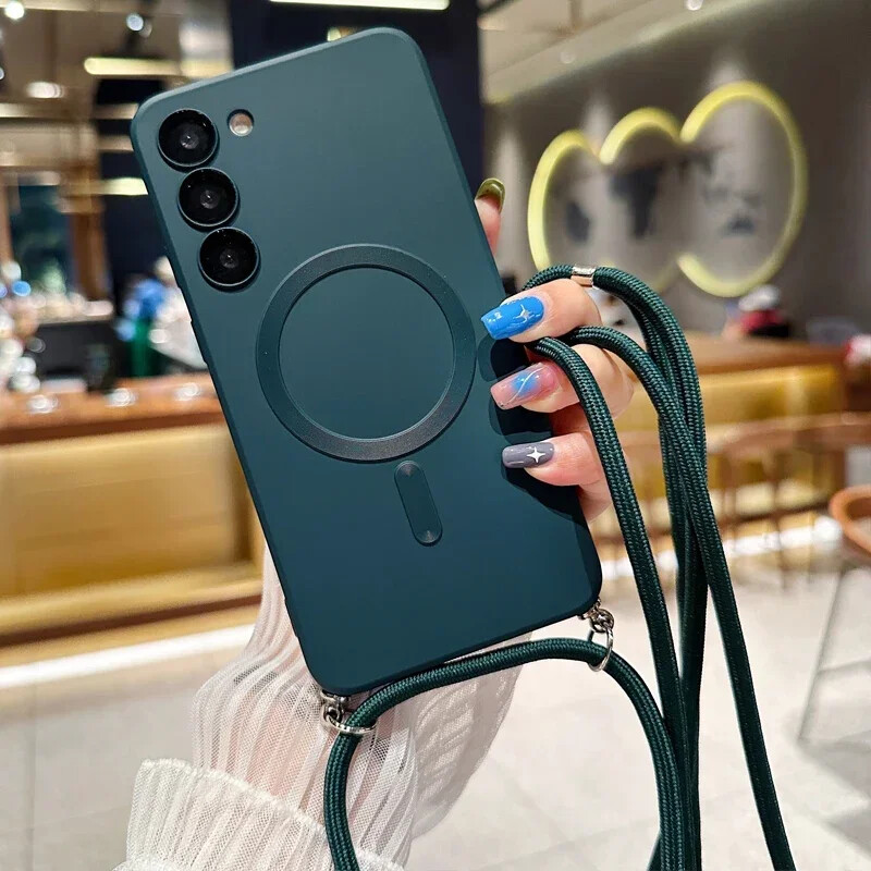 Magnetna navlaka za Samsung Galaxy S24 S23 S22 S21 Note 20 Ultra 10 S20 FE Plus mekana silikonska navlaka za Magsafe poklopac