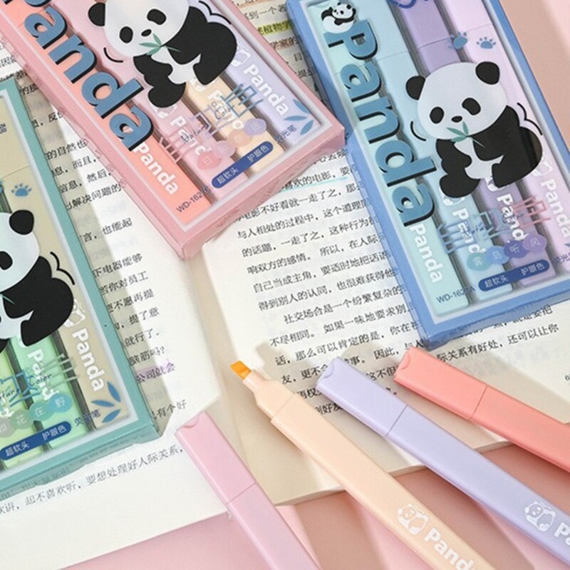 4 tk Esiletõstjate komplekt Meisliots Esiletõstja Markerid Highlighter Pliiats Piibli marker Pliiats Kontoritarbed F19E