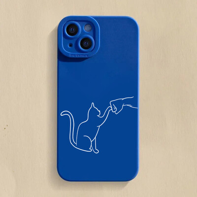 Cute Cat Dog High Five Silikonska maska za telefon za Samsung Galaxy S24 S23 Ultra S22 Plus S21 FE A14 A15 A34 A54 A33 A53 Soft Cover