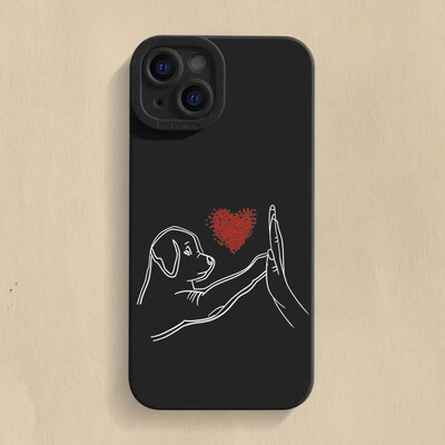 Cute Cat Dog High Five Silikonska maska za telefon za Samsung Galaxy S24 S23 Ultra S22 Plus S21 FE A14 A15 A34 A54 A33 A53 Soft Cover