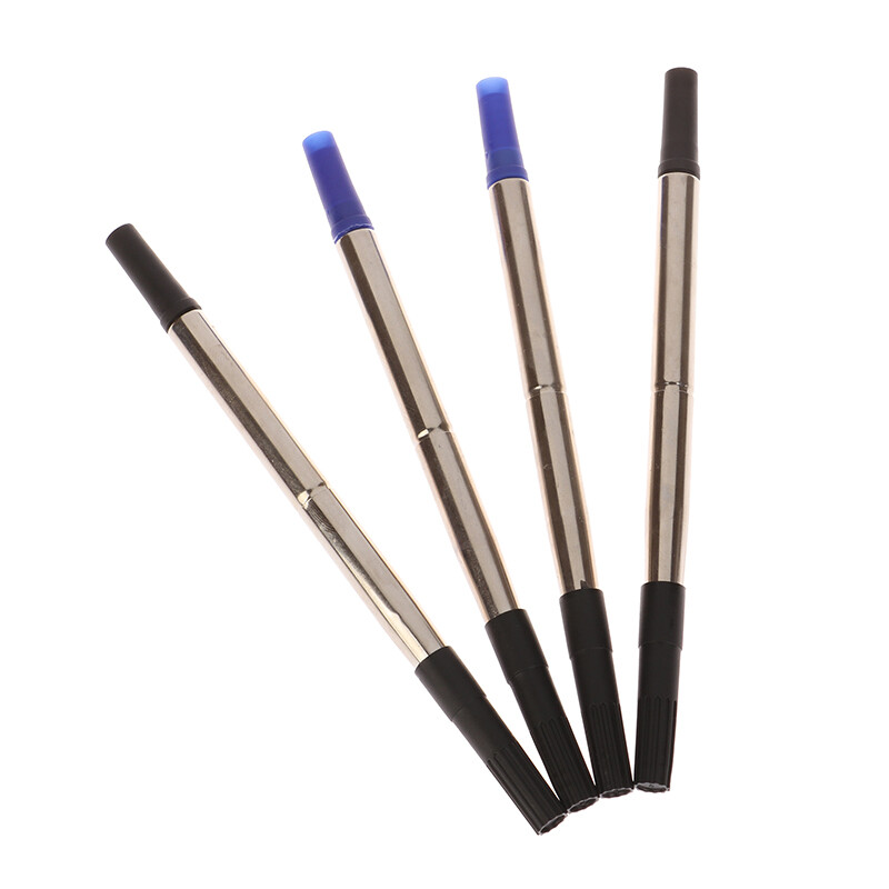 2Pcs Blue Ink Parker Style Standard 0.5/0.7mm Punjenje za kemijsku olovku Pero Srednje Push Action Rotary Univerzalno metalno punjenje za metalnu olovku