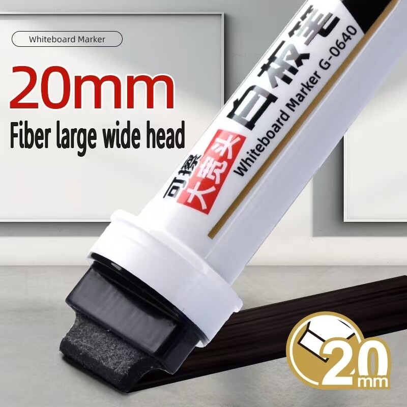 20 mm ypač didelės talpos plačios galvutės, nutrinamos rašalo pridedant baltos lentos žymeklis Biuro reikmenys Vandens pagrindo lentos rašiklis