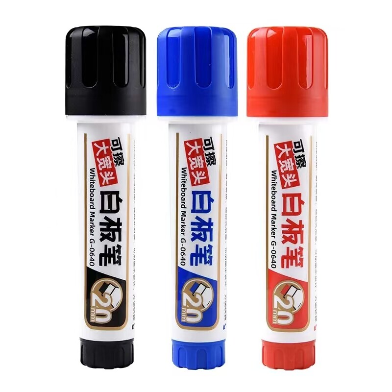 20 mm ypač didelės talpos plačios galvutės, nutrinamos rašalo pridedant baltos lentos žymeklis Biuro reikmenys Vandens pagrindo lentos rašiklis