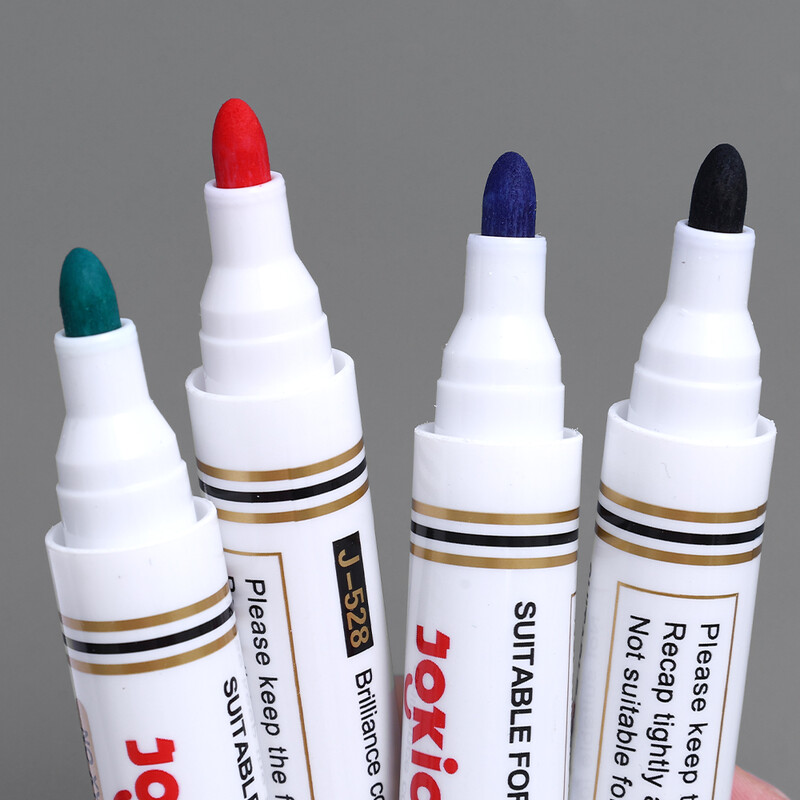 1/4 vnt. Nutrinamas lentos žymeklis Vandeniui atsparus sausas trynimo žymeklis klasėje baltos lentos žymekliai Biuro reikmenys mokykloms 4 spalvos