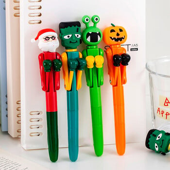 Cartoon Cute Boxing Ballpoint Pen Funny Creative Pumpkin Monster Santa Claus στυλό αποσυμπίεσης Δώρα γραφικής ύλης για φοιτητές