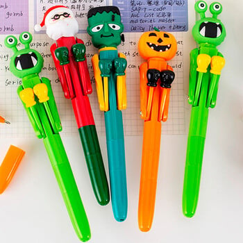 Cartoon Cute Boxing Ballpoint Pen Funny Creative Pumpkin Monster Santa Claus στυλό αποσυμπίεσης Δώρα γραφικής ύλης για φοιτητές