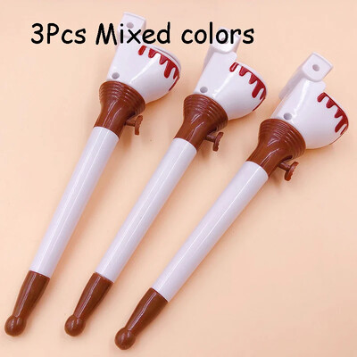 Kreativna kemijska olovka od 3 komada Smiješne gurajuće WC izmet Crtići Roler kemijska olovka Studentska prevara Dječji darovi Promotivni darovi