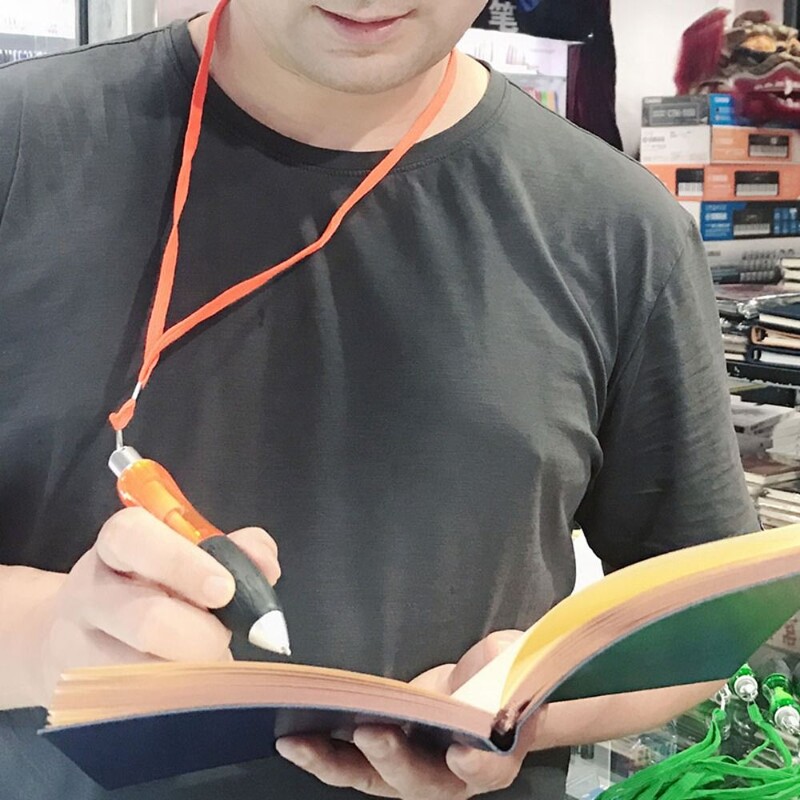 1 бр. Мини химикалка с катарама с карабинер Ключодържател Anti-Lost Pull-String Pen Химикалка с метална химикалка Училищни офис консумативи