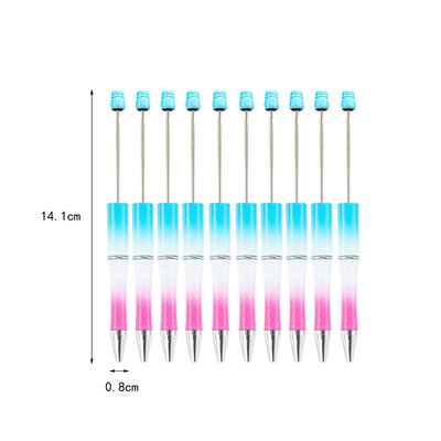 Kemijske olovke s perlama od 10 komada Slatke crne tinte Školski pribor za pisanje Olovke za crtanje s perlama Ured za nastavnike Učenici Učionica