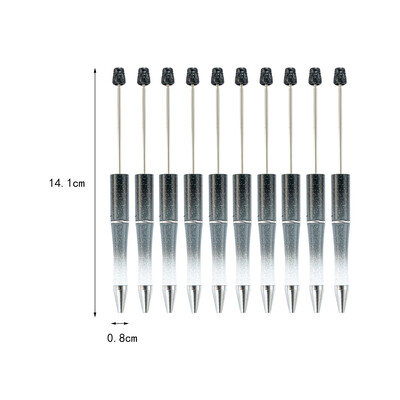 Kemijske olovke s perlama od 10 komada Slatke crne tinte Školski pribor za pisanje Olovke za crtanje s perlama Ured za nastavnike Učenici Učionica