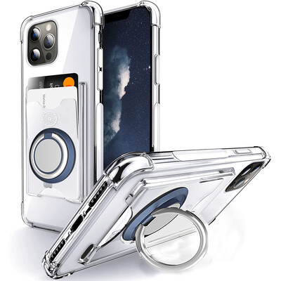 Prsten otporan na udarce, mekana TPU futrola s utorom za karticu za Samsung Galaxy S22 S21 Ultra Plus FE S20 Note 20 A22 A52 A72 A32 A82 A42 A12