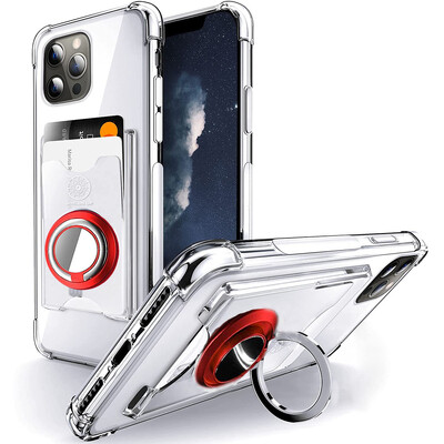 Prsten otporan na udarce, mekana TPU futrola s utorom za karticu za Samsung Galaxy S22 S21 Ultra Plus FE S20 Note 20 A22 A52 A72 A32 A82 A42 A12