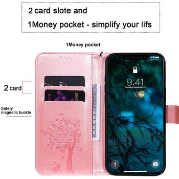 Αναδιπλούμενη θήκη για Samsung Galaxy S9 Plus S10 S20 FE S21 S22 S23 S24 Ultra Holder Μαγνητική δερμάτινη θήκη πορτοφολιού Τσάντες βάσης Τηλεφωνικού καταλόγου