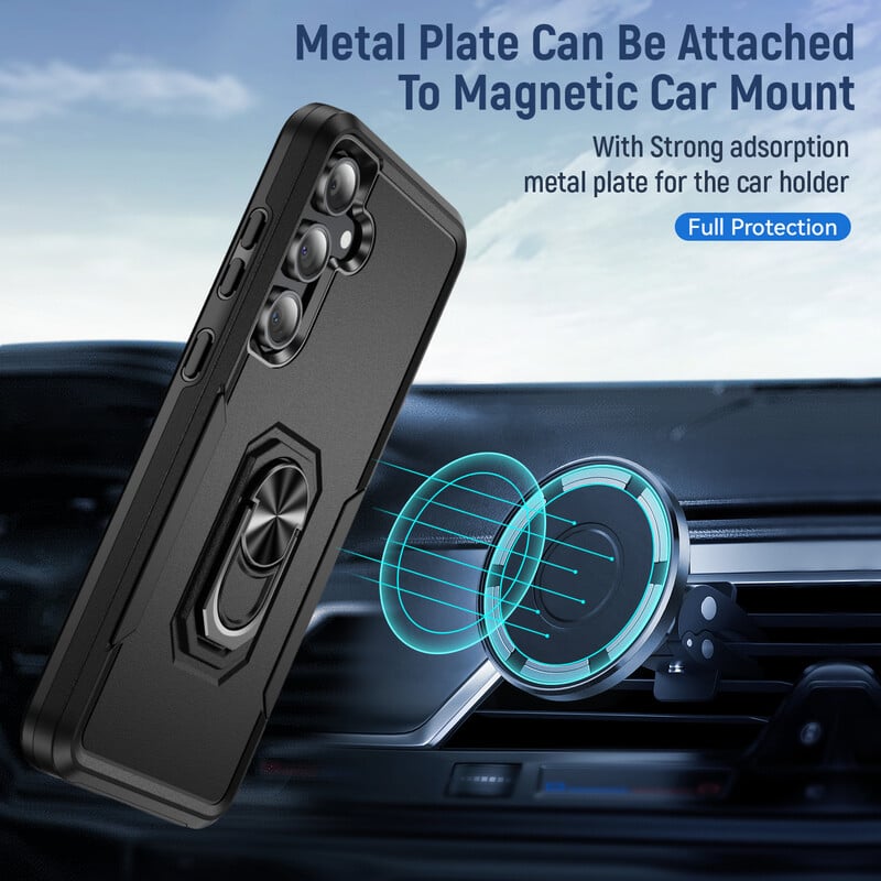 Crna modna maska protiv odsjaja za Samsung Galaxy Plus FE S24 Ultra 5G dvoslojna maska