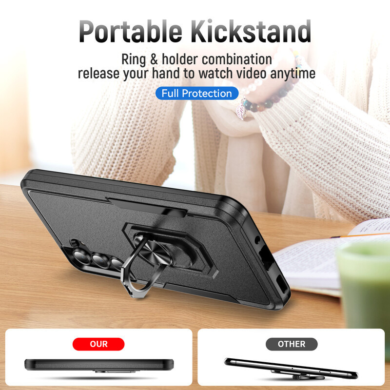 Crna modna maska protiv odsjaja za Samsung Galaxy Plus FE S24 Ultra 5G dvoslojna maska